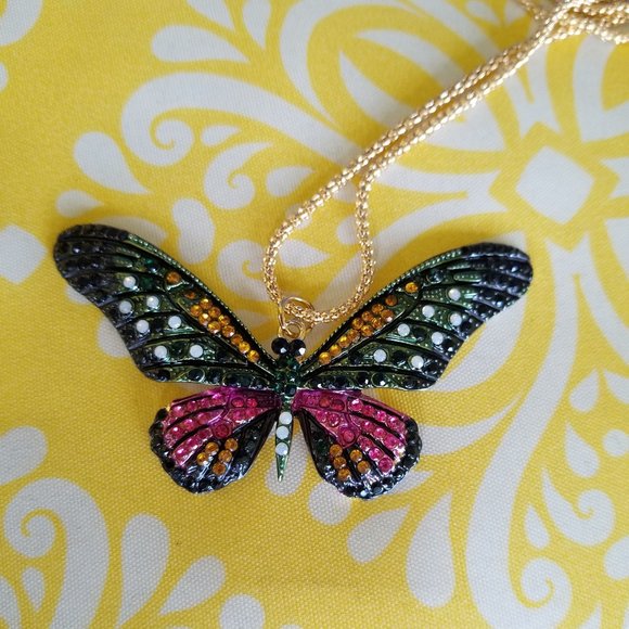 🦋Colorful Butterfly Necklace - NWOT🦋 - Picture 3 of 4